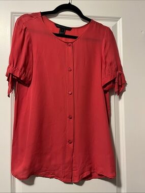 Marc by Marc Jacobs Coral Button-Front Short Sleeve Top